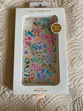 Rifle Paper Co. Floral iPhone Xs Max Case — Pink, Blue, Green, Purple, Gold